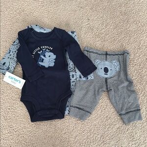 NWT- Carter's Baby Koala Bodysuit and Pants Set Size 3M